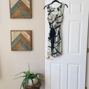 Anthropoligie Odille Watercolor Blouson Dress